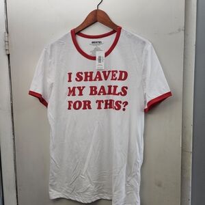 Spencer's White and Red Short Sleeve Tee Bold Statement